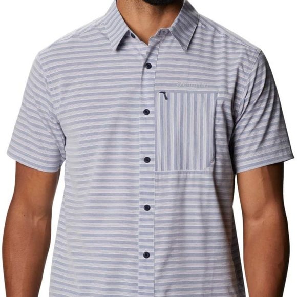 Columbia Men's Twisted Creek Short Sleeve Shirt Collegiant Navy XXL - Picture 3 of 8